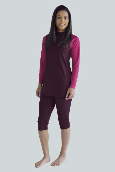 Sunsafe Burgundy Cranberry Swimsuit Ahiida sunsafe-burgundy-cranberry-swimsuit-ahiida