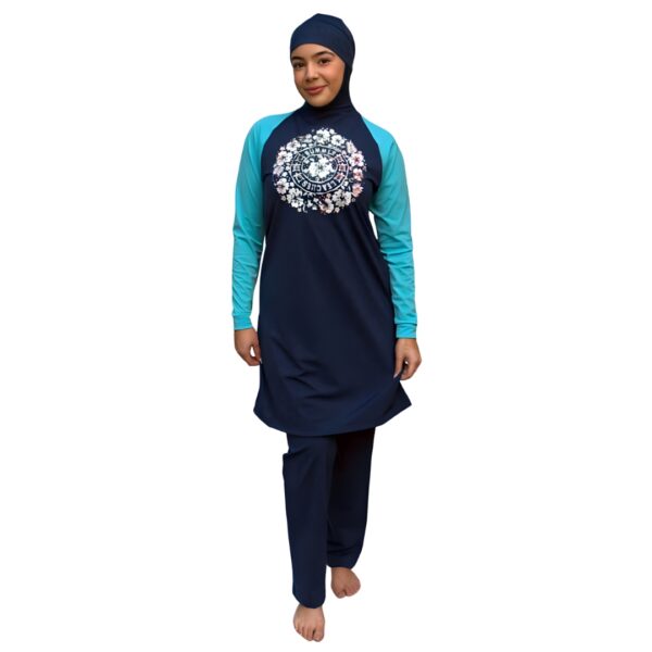 Ahiida Modest-Fit Mid Navy/Aqua
